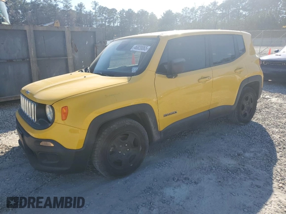 2018 Jeep Renegade Sport with VIN ZACCJAABXJPG98211, listed as a Copart auction lot 46820065 with 175,400 mi miles and Salvage Title. Bid and sale history available at DreamBid. Image 1.