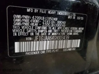 2016 Subaru Impreza Sedan with VIN JF1GJAA64GH003439, listed as a Copart auction lot 44967775 with 104,660 mi miles and Salvage Title. Bid and sale history available at carsss.com. Image 13.