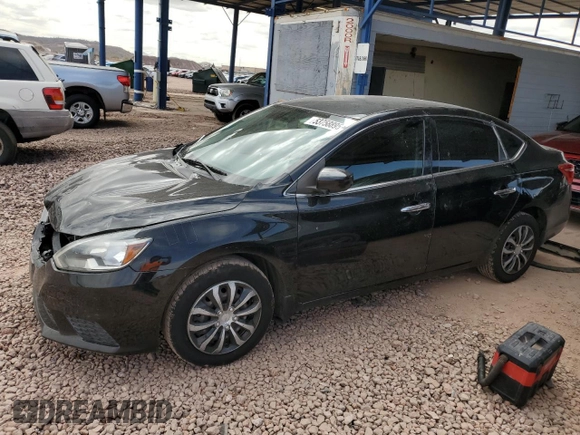 2017 Nissan Sentra SV with VIN 3N1AB7AP1HY222828, listed as a Copart auction lot 53758895 with 123,424 mi miles and Salvage Title. Bid and sale history available at carsss.com. Image 1.