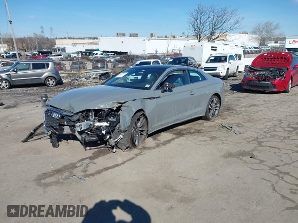 2022 Audi S5 Coupe Premium Plus with VIN WAUP4AF57NA010003, listed as a IAAI auction lot 41579995 with Not Provided miles. Bid and sale history available at carsss.com. Image 17.