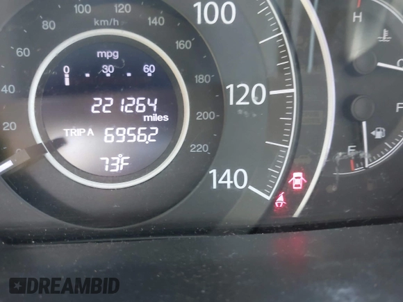 2013 Honda CR-V LX with VIN 2HKRM3H38DH510665, listed as a IAAI auction lot 42772875 with 221,264 mi miles and . Bid and sale history available at DreamBid. Image 7.