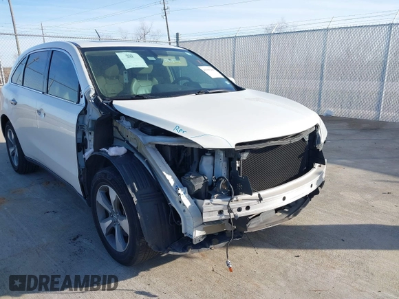 2016 Acura MDX with VIN 5FRYD3H22GB011042, listed as a IAAI auction lot 41383286 with 151,781 mi miles. Bid and sale history available at carsss.com. Image 1.
