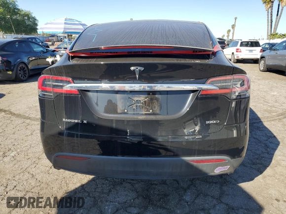 2018 Tesla Model X 75D with VIN 5YJXCAE24JF142506, listed as a Copart auction lot 43536215 with Not Provided miles and Salvage Title. Bid and sale history available at carsss.com. Image 6.