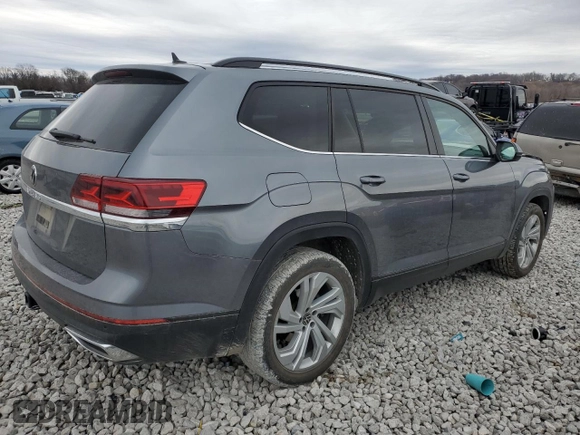 2022 Volkswagen Atlas SE with VIN 1V2WR2CA4NC502532, listed as a Copart auction lot 44407155 with 67,394 mi miles and Salvage title. Bid and sale history available at DreamBid. Image 3.