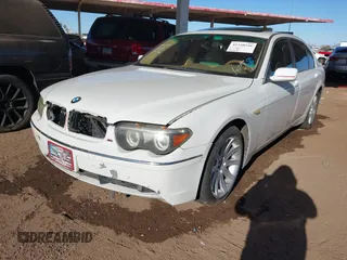 2003 BMW 7 Series 745Li with VIN WBAGN63403DR11506, listed as a IAAI auction lot 41350546 with 193,766 mi miles and . Bid and sale history available at DreamBid. Image 2.