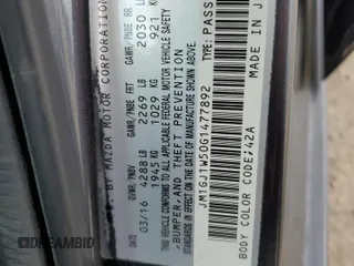 2016 Mazda 6 i Grand Touring с VIN JM1GJ1W50G1477892, выставлен на аукционе Copart как лот 55362525 с пробегом 80 806 миль миль и Списание • Salvage title. История ставок и продаж доступна на DreamBid. Изображение 12.