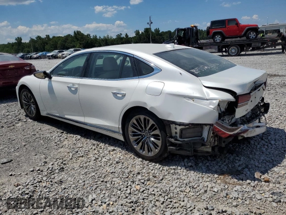 2020 Lexus LS 500 with VIN JTHD51FF1L5012023, listed as a Copart auction lot 61991634 with 128,757 mi miles and Salvage title. Bid and sale history available at DreamBid. Image 2.