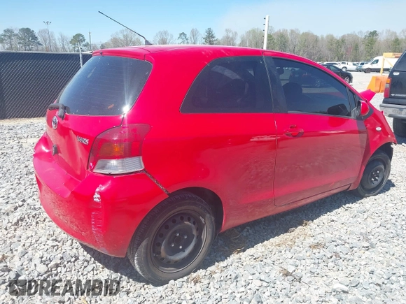 2011 Toyota Yaris with VIN JTDJT4K30B5332648, listed as a IAAI auction lot 41820350 with 216,482 mi miles. Bid and sale history available at carsss.com. Image 4.