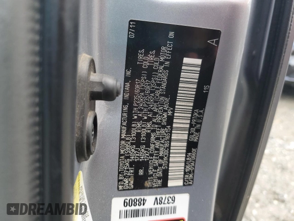 2011 Toyota Sienna XLE AAS z VIN 5TDYK3DC1BS165154, wystawiony jako Copart lot #57044235 z przebiegiem 232 461 mil mil oraz Szkoda całkowita • Salvage title. Historia ofert i sprzedaży dostępna na DreamBid. Obrazek 14.
