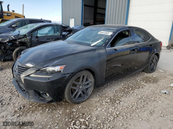 2015 Lexus IS 250 with VIN JTHCF1D26F5027789, listed as a Copart auction lot 54441345 with 0 mi miles and Salvage Title. Bid and sale history available at carsss.com. Image 1.