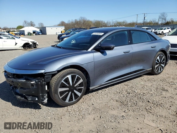 2024 Lucid Air Touring with VIN 50EA1TEA7RA003002, listed as a Copart auction lot 51634865 with 518 mi miles and Salvage Title. Bid and sale history available at carsss.com. Image 1.
