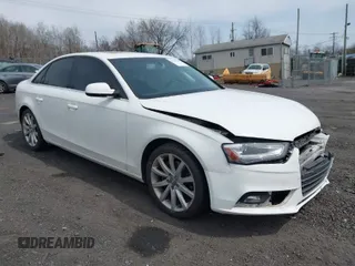 2013 Audi A4 Premium Plus with VIN WAUFFAFL6DN037172, listed as a IAAI auction lot 41940886 with 143,689 mi miles. Bid and sale history available at carsss.com. Image 1.