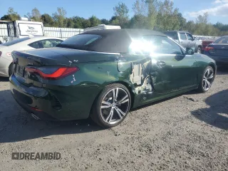 2023 BMW 4 Series 430i xDrive with VIN WBA43AT02PCM93518, listed as a Copart auction lot 73193044 with 15,520 mi miles and Salvage Title. Bid and sale history available at DreamBid. Image 3.
