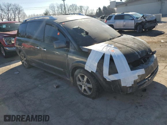 2007 Nissan Quest S with VIN 5N1BV28U67N136073, listed as a Copart auction lot 42608225 with 0 mi miles and Salvage Title. Bid and sale history available at carsss.com. Image 4.
