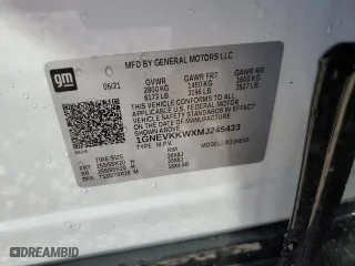 2021 Chevrolet Traverse Premier with VIN 1GNEVKKWXMJ245433, listed as a Copart auction lot 85571964 with 54,836 mi miles and Salvage Title. Bid and sale history available at carsss.com. Image 13.