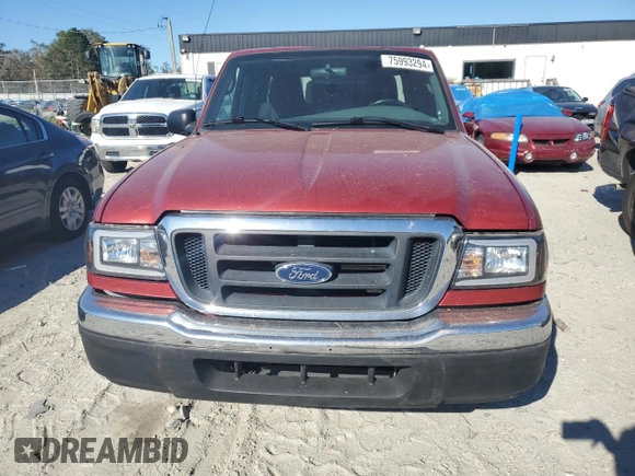 2005 Ford Ranger XLT with VIN 1FTYR44E05PA48098, listed as a Copart auction lot 75993294 with 139,897 mi miles and Salvage Title. Bid and sale history available at DreamBid. Image 5.