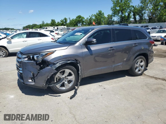 2017 Toyota Highlander Limited z VIN 5TDYZRFH7HS203499, wystawiony jako Copart lot #57998755 z przebiegiem 109 611 mil mil oraz Szkoda całkowita • Salvage title. Historia ofert i sprzedaży dostępna na DreamBid. Obrazek 1.