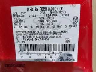 2006 Ford Escape XLT z VIN 1FMYU93166KA44836, wystawiony jako IAAI lot #42104051 z przebiegiem 176 367 mil mil oraz . Historia ofert i sprzedaży dostępna na DreamBid. Obrazek 9.