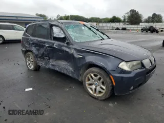 2007 BMW X3 3.0si with VIN WBXPC93477WF16698, listed as a Copart auction lot 61415625 with Not provided miles and Salvage title. Bid and sale history available at DreamBid. Image 4.