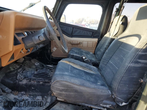 1995 Jeep Wrangler S with VIN 1J4FY19P1SP256905, listed as a Copart auction lot 46057415 with 138,212 mi miles and Salvage Title. Bid and sale history available at carsss.com. Image 7.