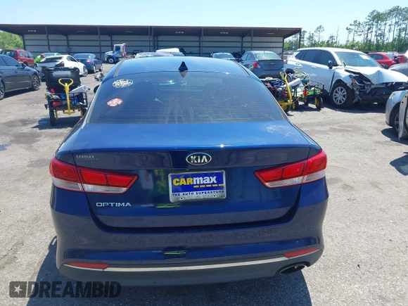 2018 Kia Optima LX with VIN 5XXGT4L37JG254419, listed as a IAAI auction lot 42065713 with 155,868 mi miles and . Bid and sale history available at carsss.com. Image 16.