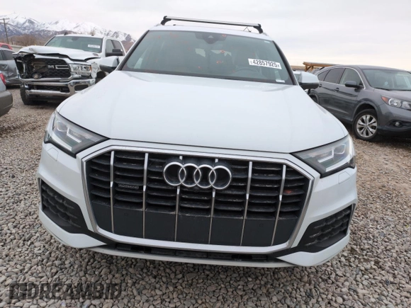 2021 Audi Q7 Premium with VIN WA1AJAF71MD023923, listed as a Copart auction lot 42857925 with 81,346 mi miles and Salvage Title. Bid and sale history available at carsss.com. Image 5.