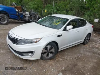 2012 Kia Optima Hybrid with VIN KNAGM4AD6C5014582, listed as a IAAI auction lot 42186511 with 172,517 mi miles. Bid and sale history available at carsss.com. Image 2.