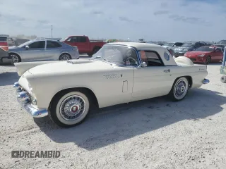 1956 Ford Thunderbird with VIN P6FH266640, listed as a Copart auction lot 76715884 with 12,494 mi miles and Salvage Title. Bid and sale history available at DreamBid. Image 1.