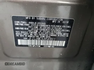 2018 Subaru Forester Touring z VIN JF2SJAWC9JH549911, wystawiony jako Copart lot #58152385 z przebiegiem 91 787 mil mil oraz Szkoda całkowita • Salvage title. Historia ofert i sprzedaży dostępna na DreamBid. Obrazek 13.