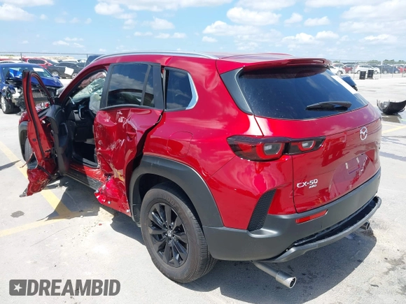 2024 Mazda CX-50 S Select with VIN 7MMVABAM3RN207983, listed as a IAAI auction lot 42108800 with 3,601 mi miles and . Bid and sale history available at DreamBid. Image 3.