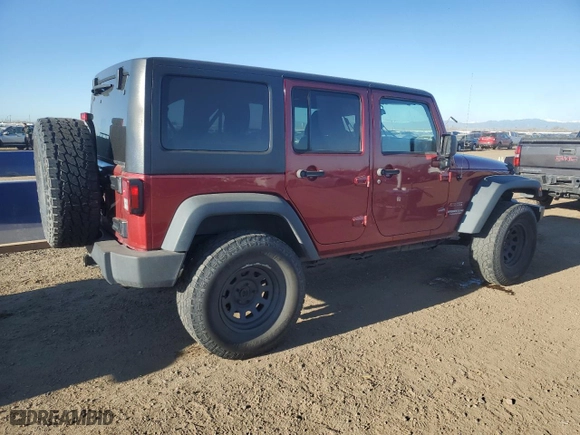 2013 Jeep Wrangler Unlimited Sport with VIN 1C4BJWDG2DL595115, listed as a Copart auction lot 49800395 with 172,253 mi miles and Salvage Title. Bid and sale history available at carsss.com. Image 3.