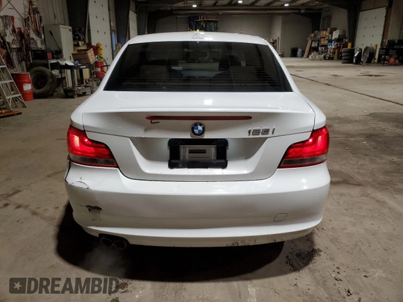 2012 BMW 1 Series 128i with VIN WBAUP9C58CVL91704, listed as a Copart auction lot 51833175 with 88,129 mi miles and Clean title. Bid and sale history available at DreamBid. Image 6.