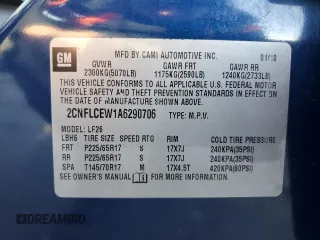 2010 Chevrolet Equinox LS with VIN 2CNFLCEW1A6290706, listed as a Copart auction lot 51429285 with 100,246 mi miles and Salvage Title. Bid and sale history available at carsss.com. Image 15.