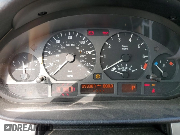 2004 BMW 3 Series 325xi with VIN WBAEU334X4PR14034, listed as a Copart auction lot 50216665 with 93,387 mi miles and Salvage title. Bid and sale history available at DreamBid. Image 9.