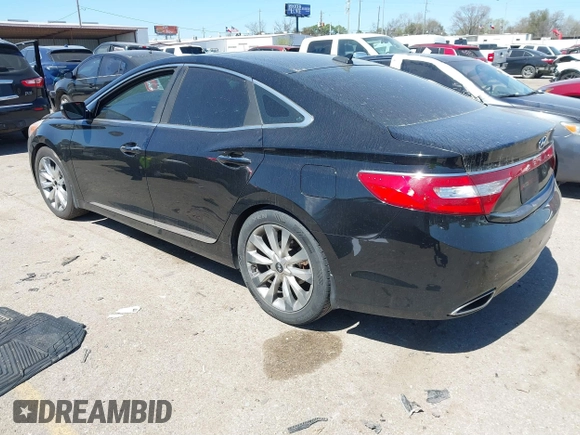 2013 Hyundai Azera with VIN KMHFH4JG4DA287957, listed as a IAAI auction lot 41763771 with 165,764 mi miles. Bid and sale history available at carsss.com. Image 3.