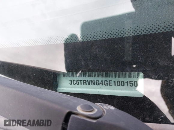 2016 Ram ProMaster Cargo with VIN 3C6TRVNG4GE100150, listed as a IAAI auction lot 41520007 with 105,799 mi miles and . Bid and sale history available at DreamBid. Image 9.