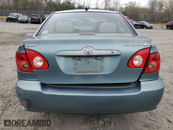2006 Toyota Corolla CE with VIN 1NXBR32E26Z585721, listed as a Copart auction lot 52023485 with 102,856 mi miles and Salvage Title. Bid and sale history available at DreamBid. Image 6.