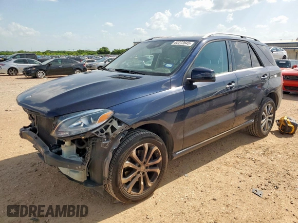 2016 Mercedes-Benz GLE 350 with VIN 4JGDA5HB7GA658965, listed as a Copart auction lot 62272645 with 126,563 mi miles and Salvage title. Bid and sale history available at DreamBid. Image 1.