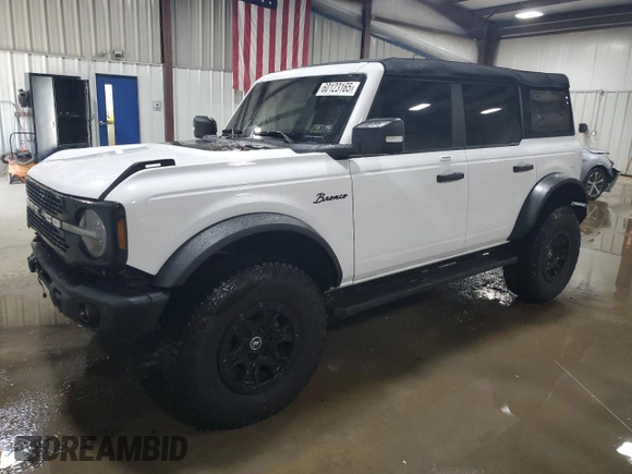 2023 Ford Bronco z VIN 1FMEE5DP9PLC00732, wystawiony jako Copart lot #60123165 z przebiegiem 10 672 mil mil oraz Szkoda całkowita • Salvage title. Historia ofert i sprzedaży dostępna na DreamBid. Obrazek 1.