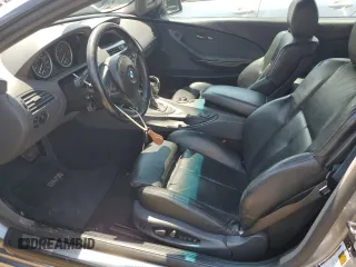 2005 BMW 6 Series 645Ci with VIN WBAEK73445B323824, listed as a Copart auction lot 63038544 with 120,496 mi miles and Salvage Title. Bid and sale history available at carsss.com. Image 7.