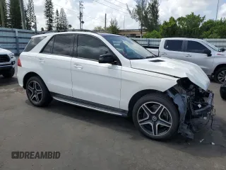 2018 Mercedes-Benz GLE 350 with VIN 4JGDA5JB6JB082913, listed as a Copart auction lot 60832255 with 105,104 mi miles and Salvage title. Bid and sale history available at DreamBid. Image 4.