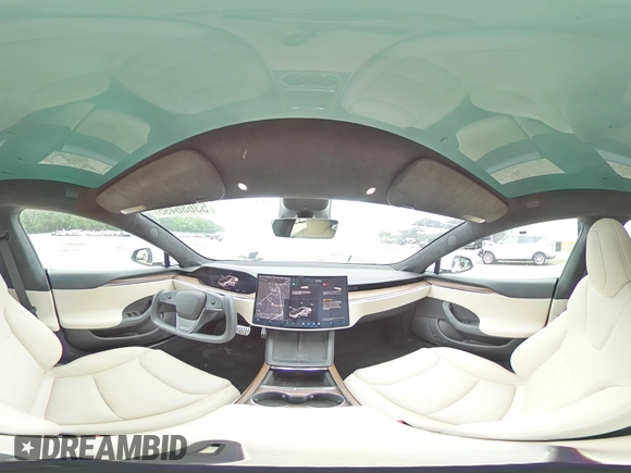 2022 Tesla Model S with VIN 5YJSA1E59NF488969, listed as a Copart auction lot 53686495 with 20,040 mi miles and Salvage Title. Bid and sale history available at DreamBid. Image 15.