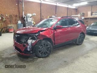 2024 Chevrolet Equinox RS z VIN 3GNAXWEG5RS105364, wystawiony jako Copart lot #60456595 z przebiegiem 31 440 mil mil oraz Szkoda całkowita • Salvage title. Historia ofert i sprzedaży dostępna na DreamBid. Obrazek 1.