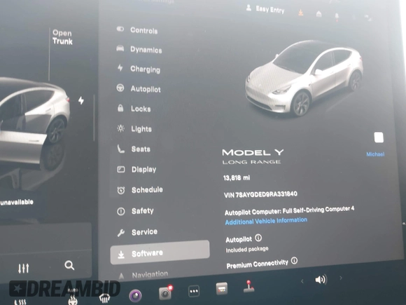 2024 Tesla Model Y with VIN 7SAYGDED9RA331840, listed as a IAAI auction lot 42350926 with 13,818 mi miles and . Bid and sale history available at DreamBid. Image 15.