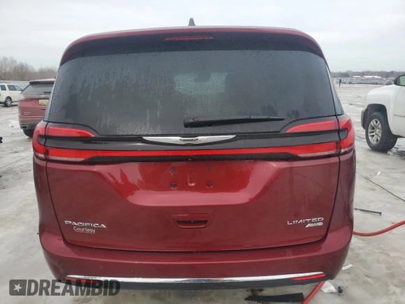 2023 Chrysler Pacifica Limited with VIN 2C4RC3GG5PR600273, listed as a Copart auction lot 46516335 with 34,057 mi miles and Non repairable. Bid and sale history available at DreamBid. Image 6.