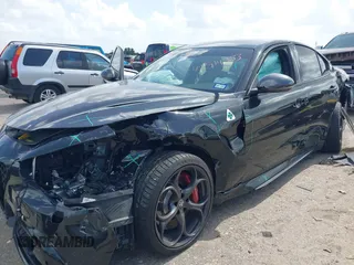 2023 Alfa Romeo Giulia Quadrifoglio with VIN ZARFAMEV9P7674979, listed as a IAAI auction lot 42514383 with 19,226 mi miles and . Bid and sale history available at DreamBid. Image 2.