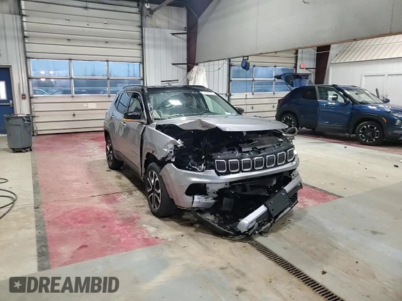 2022 Jeep Compass High Altitude with VIN 3C4NJDCBXNT187331, listed as a Copart auction lot 52526315 with 23,463 mi miles and Salvage Title. Bid and sale history available at DreamBid. Image 12.