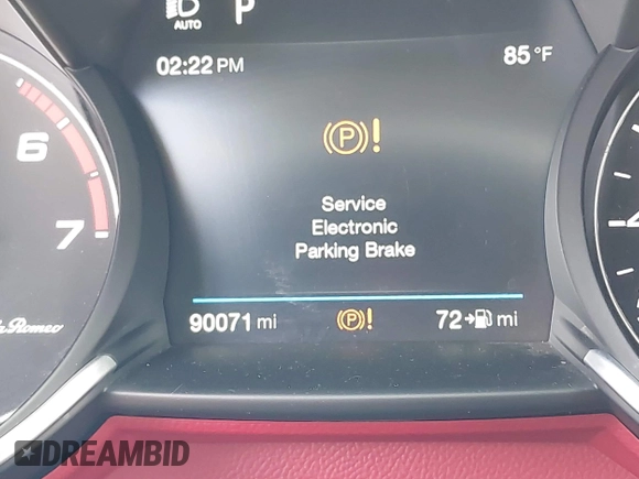 2017 Alfa Romeo Giulia with VIN ZARFAEBN3H7535202, listed as a IAAI auction lot 41494009 with 90,071 mi miles. Bid and sale history available at carsss.com. Image 7.