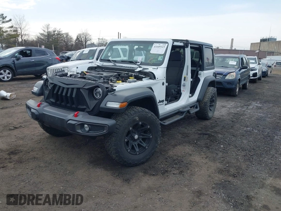 2021 Jeep Wrangler Unlimited Sport S with VIN 1C4HJXDN0MW612698, listed as a IAAI auction lot 41649323 with 22,539 mi miles and . Bid and sale history available at DreamBid. Image 17.