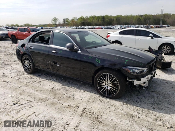 2024 Mercedes-Benz C 300 with VIN W1KAF4GB0RR210744, listed as a Copart auction lot 50205895 with 10,450 mi miles and Salvage Title. Bid and sale history available at carsss.com. Image 4.